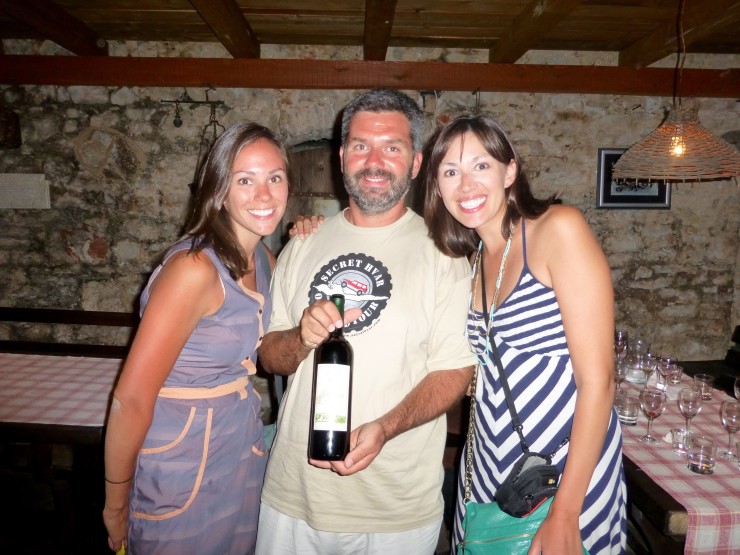 My sister and I with Sinisi, owner of Secret Hvar. 