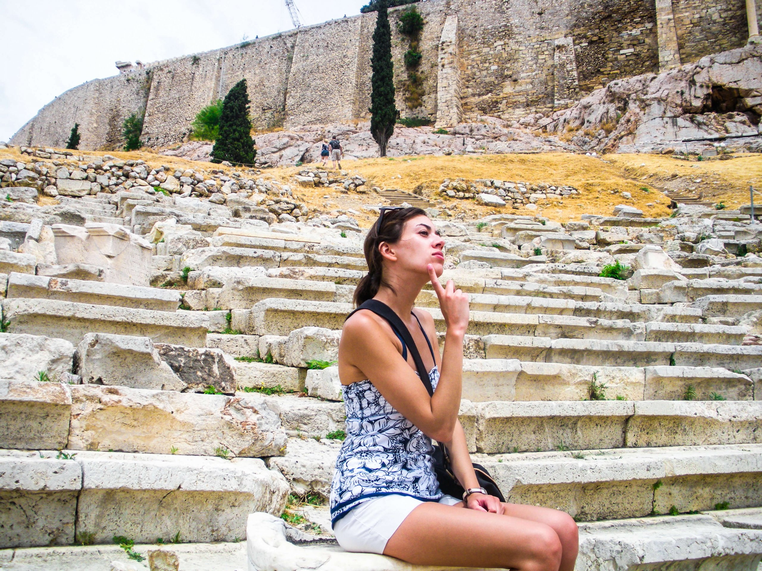 After trekking through Athens in the ancient footsteps of so many great and powerful thinkers, you may even find yourself a little wiser...pondering life on what's left of the seats of the old Acropolis theater.