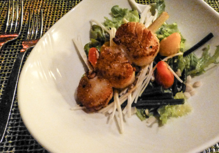 Delicious, healthy-tasting scallops at Ko Restaurant at Fairmont Kea Lani