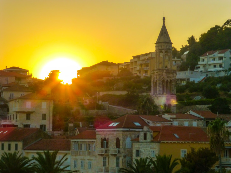 Skyline of St Stephen's Square at Sunset