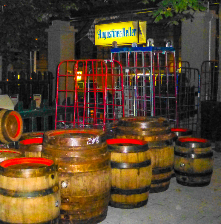 Augustiner Keller beer garden in Munich. This place goes through a lot of beer each night. 