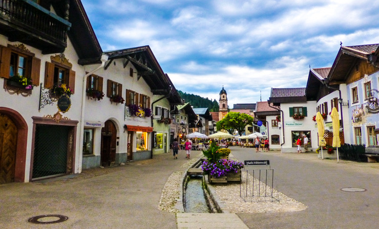 The main street of Mittenwald, Germany