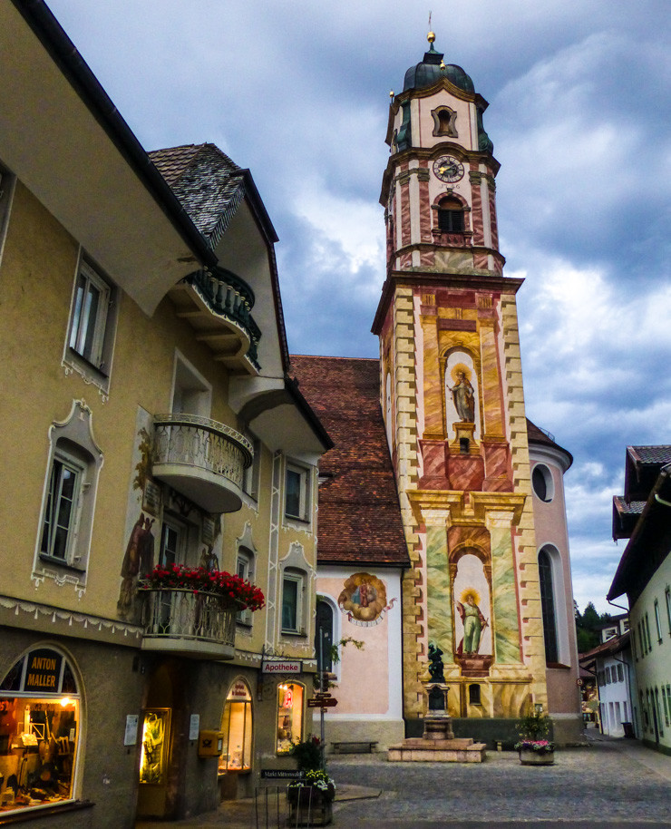 Church of St. Peter and St. Paul in Mittenwald, Germany.