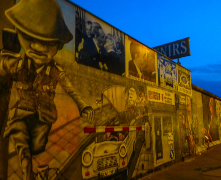 A painting on part of the East Side Gallery Wall