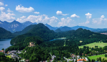 Bavaria views by Neuschwanstein Castle on a day trip from Munich