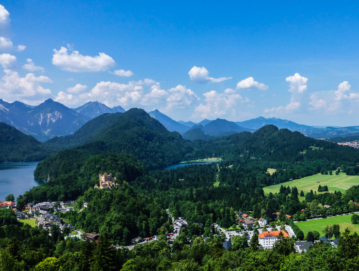 Bavaria views by Neuschwanstein Castle on a day trip from Munich