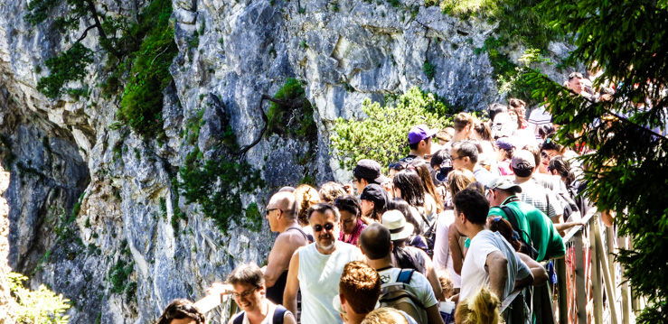 There were a lot of people on the bridge and I was feeling a bit nervous that it would hold everyone. 