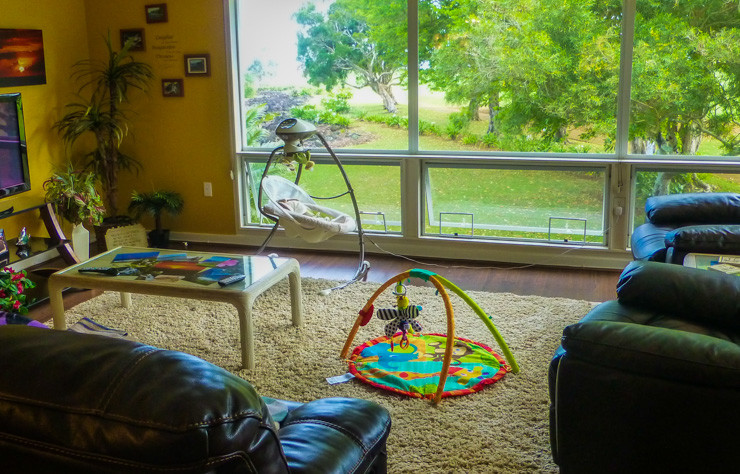 This swing was already set up in our Kauai condo when we arrived. 