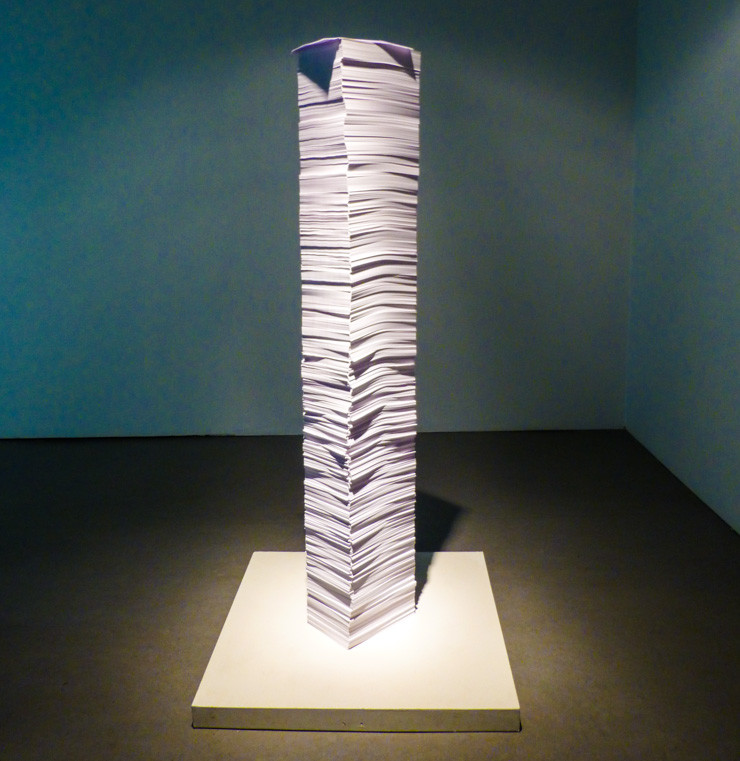 Modern Art...a pile of paper in Limerick City Gallery of Art