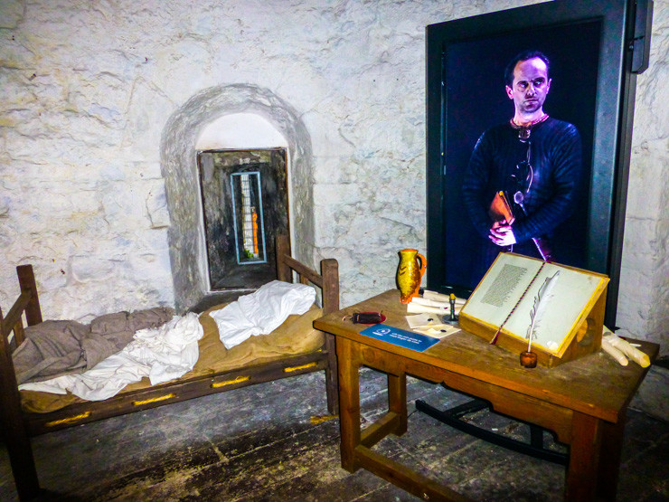 Spooky castle spokesperson at St. John's Castle in Limerick