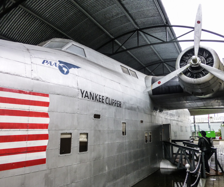 An actual size replica of an airplane at the Foynes Flying Boat and Maritime Museum near Limerick, Ireland