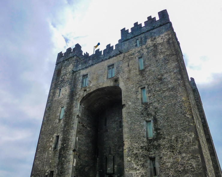 The formidable Bunratty Castle entrance. 