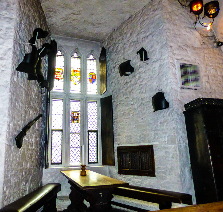 A table in the main banquet room of Bunratty Castle. 