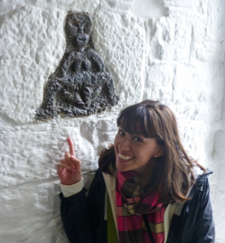 Ancient Irish fertility stone in the castle. 