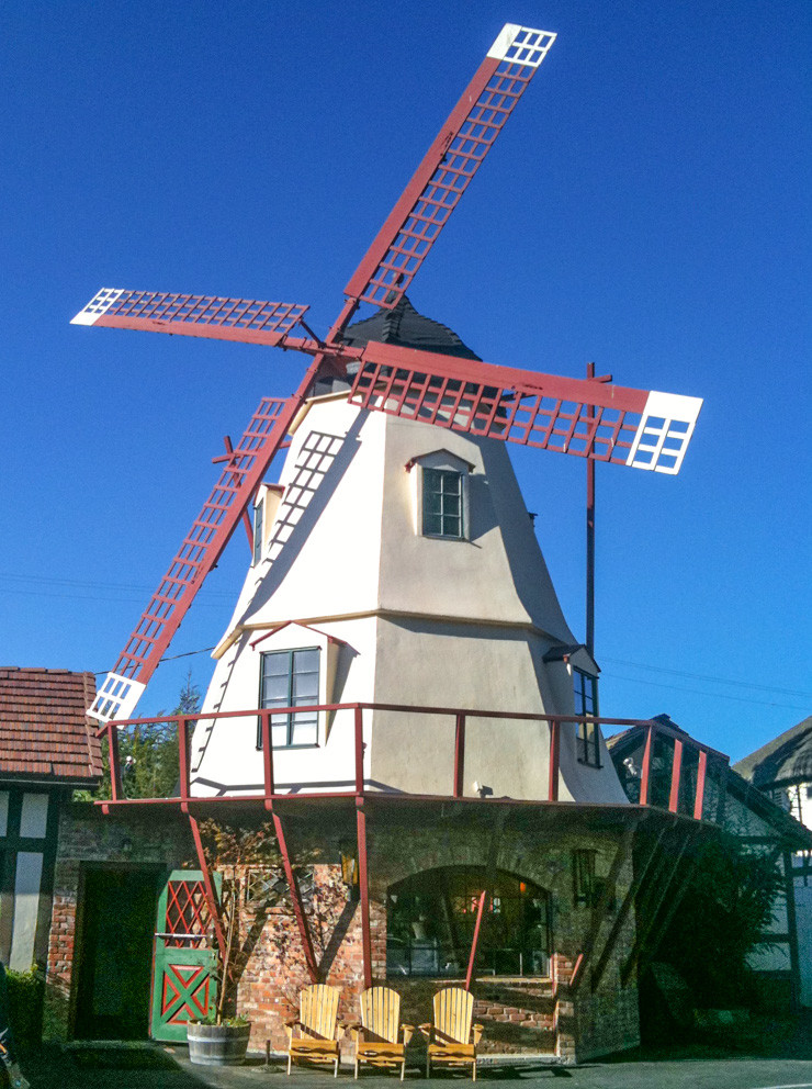 A Danish-inspired windmill in Solvang.