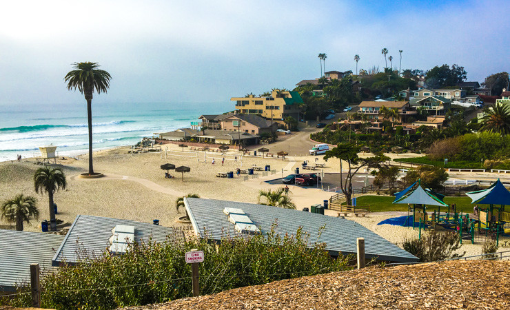 Moonlight Beach in Encinitas, California