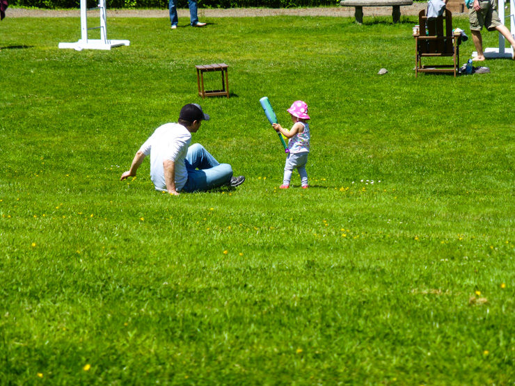 Playing baseball at Lake Quinault.
