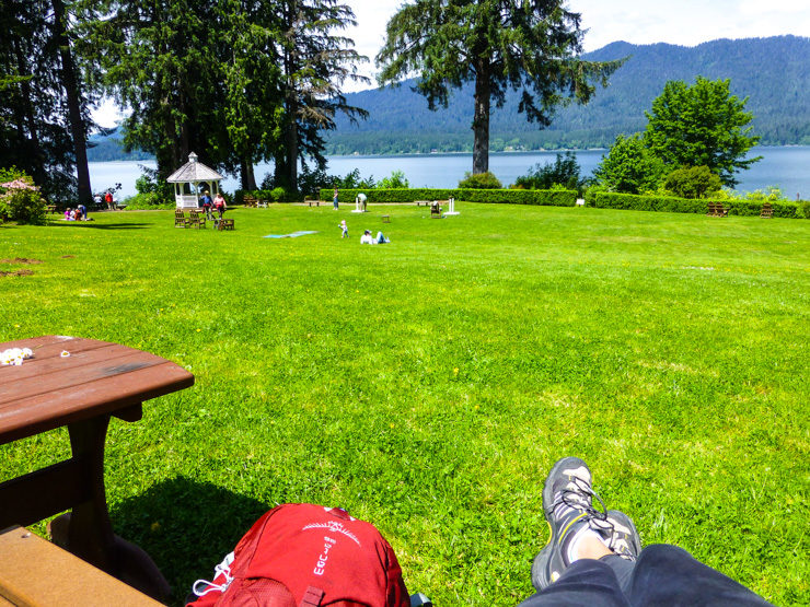 A relaxing day at Lake Quinault Lodge in Washington.