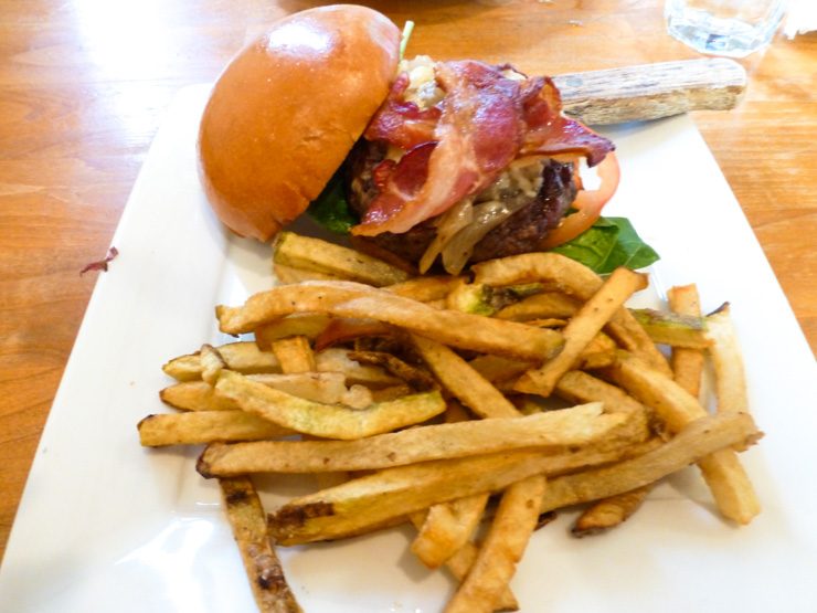 Burger at Grange Cafe in Duvall, Washington