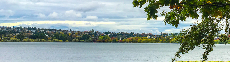 Scenic view across Green Lake.