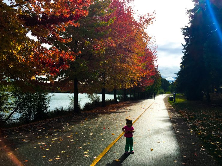 A fall day in Green Lake is perfect for a stroll. 