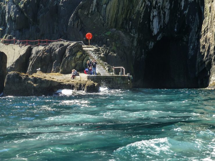 The Skellig Michael pier. You see why this is not a safe place to dock during rough days at sea. 