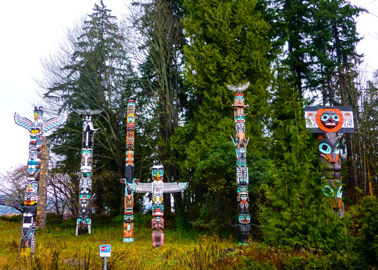 Totem Poles in Stanley Park, Vancouver