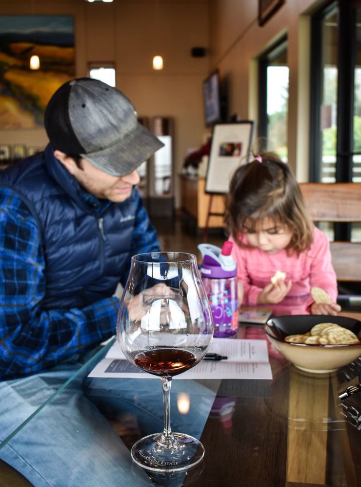 Wine Glasses and Sippy Cups in Willamette Valley, Oregon.