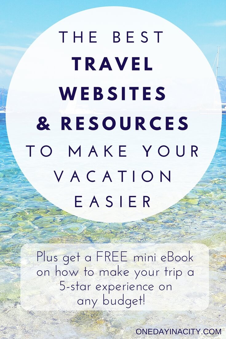 A list of some of the best travel resources to make trip planning and your actual vacation easier and stress-free, including websites for hotels, transportation, sight-seeing, and more, plus packing must-haves.