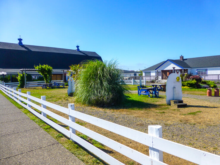 The grounds of Blue Heron French Cheese Company. 