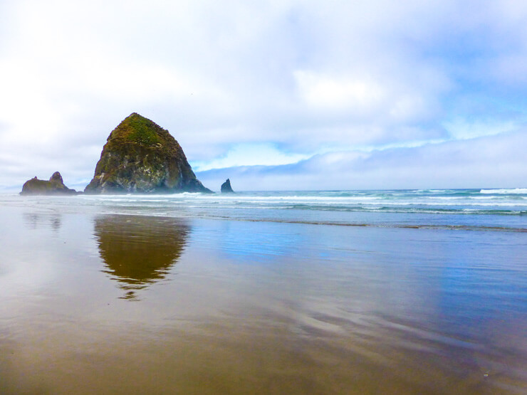 Haystack Rock in Cannon Beach, Oregon: A great stop during an Oregon beach vacation. 