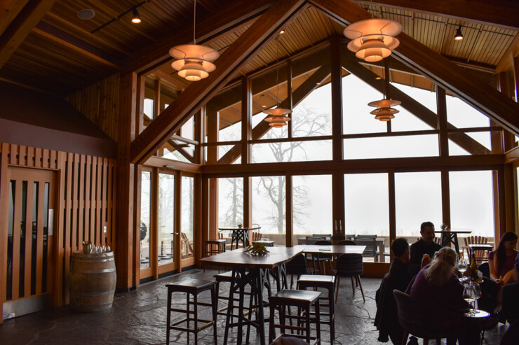 Penner-Ash seating area for wine tasting. 