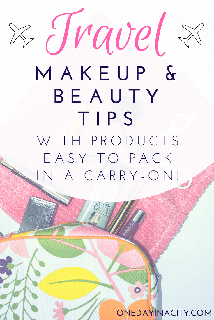 Travel Makeup Guide: A list of the makeup and beauty products I travel with plus my beauty routine while traveling.