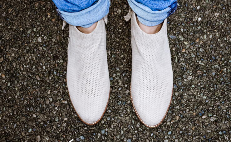 Stitch Fix Booties: Not the greatest angle, but you can see they're a fun pattern and good quality. 