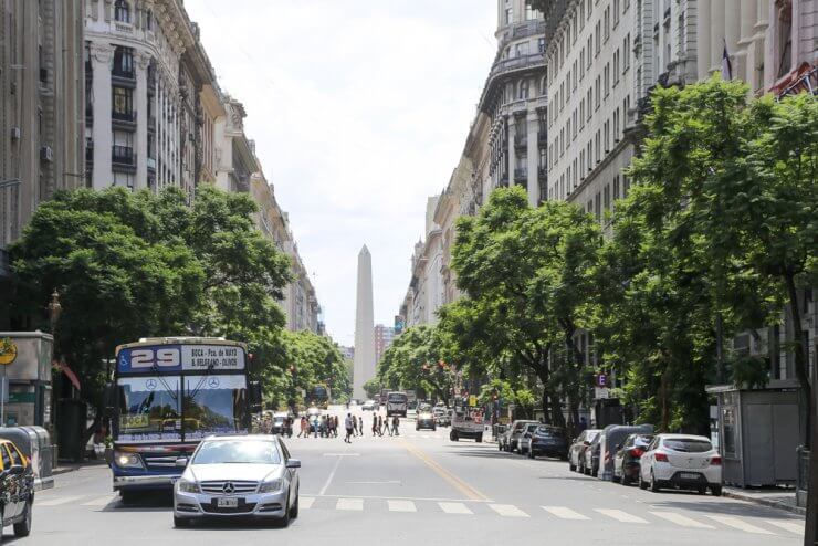 View of the Obelisk from Plaza de Mayo: A stop on our One Day in Buenos Aires Itinerary