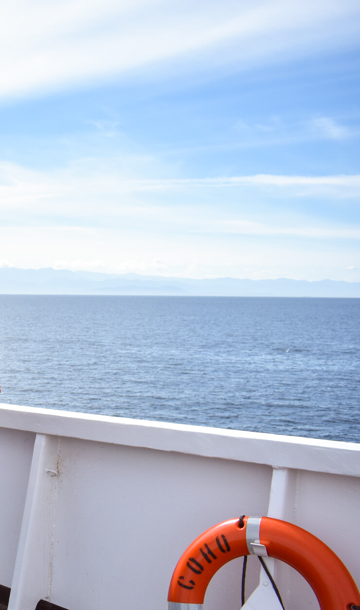 Pretty sea view on Black Ball Ferry Line. 