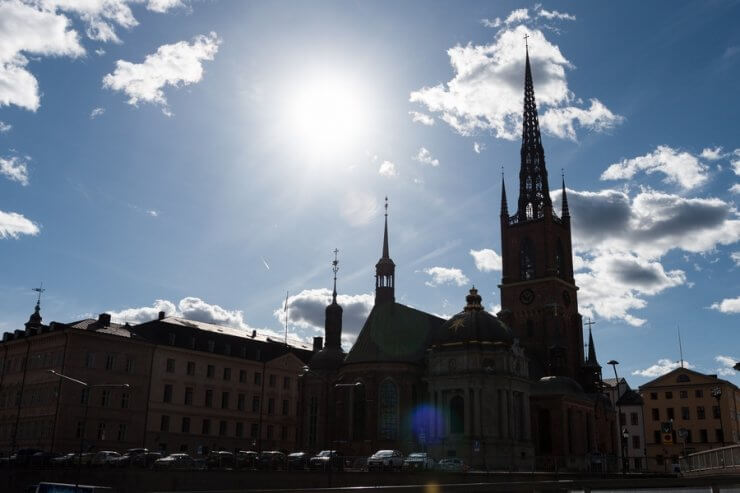 Riddarholmen Church on Gamla Stan island of Stockholm