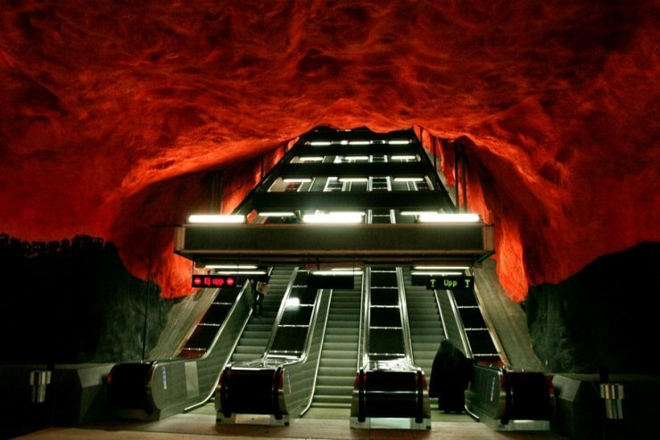 Solna Metro Station in Stockholm