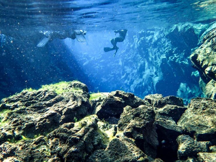 Snorkeling at Silfra in Iceland