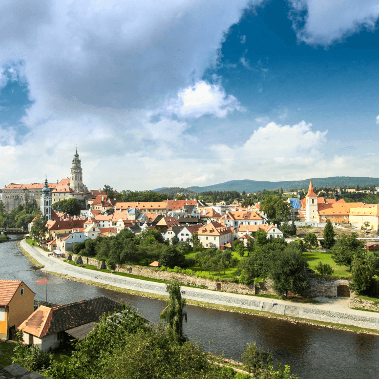 Visiting Cesky Krumlov on a day trip from Prague