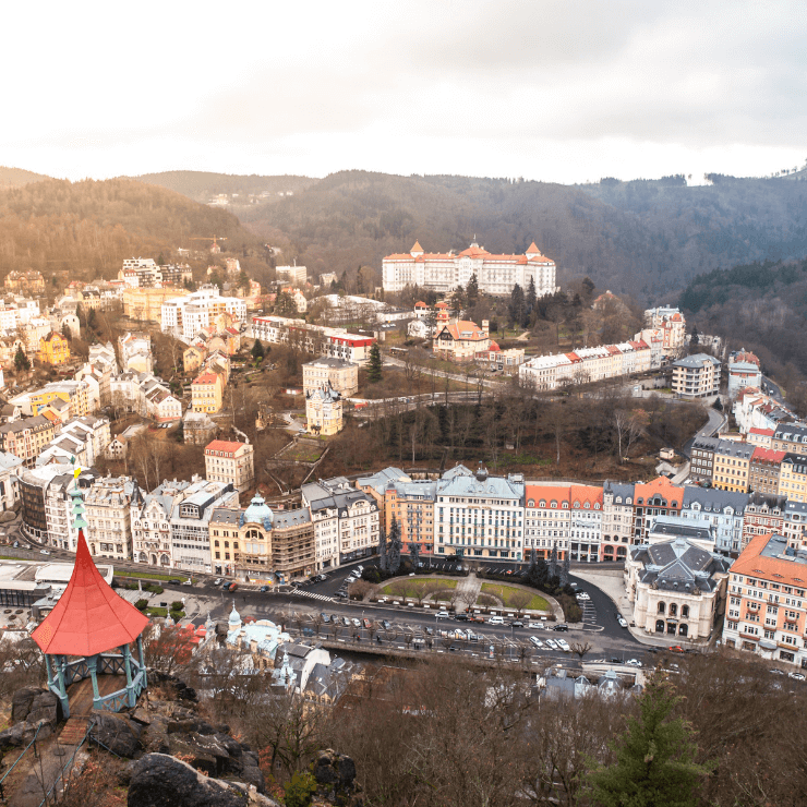 Travel to Karlovy Vary during a day trip from Prague