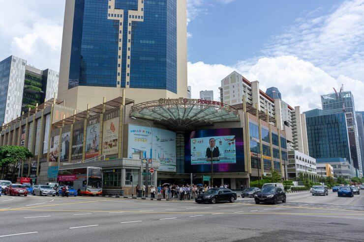 Busy street in Singapore