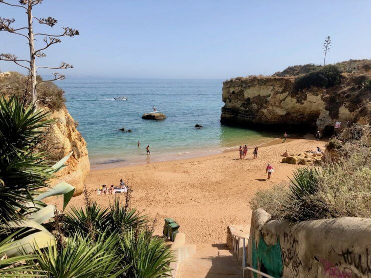 Beautiful beach and coastline in Lagos, Portugal