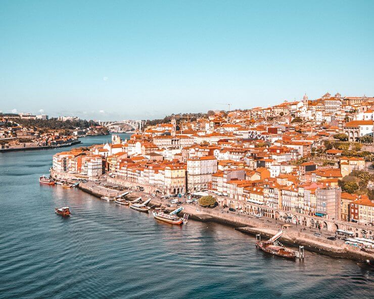 View from the Dom Luis I Bridge in Porto