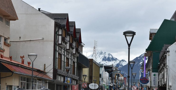 Avenida San Martin is a great shopping street in Ushuaia, Argentina