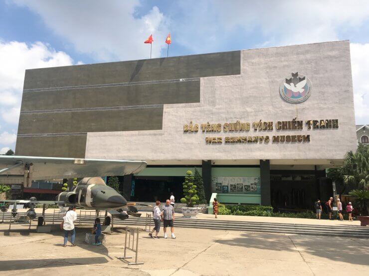 Exterior view of the War Remnants Museum in Ho Chi Minh City, Vietnam. 