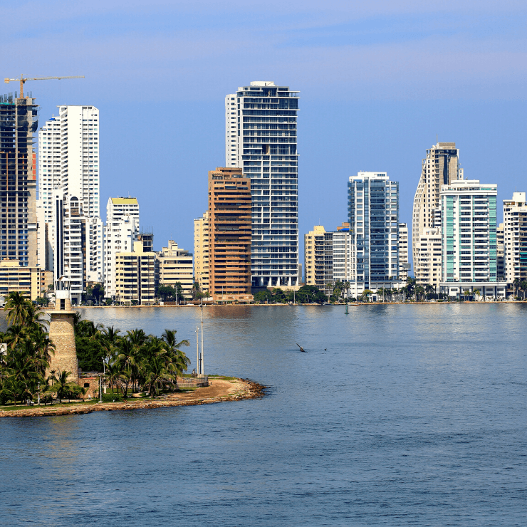 Skyline view of Cartagena, Colombia