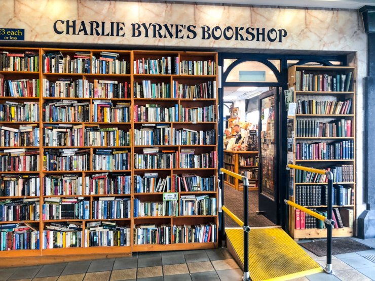 The entrance to Charlie Byrne's Bookstore in Galway, Ireland