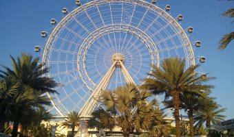 Orlando, Florida with the Icon Park Ferris Wheel in the Background