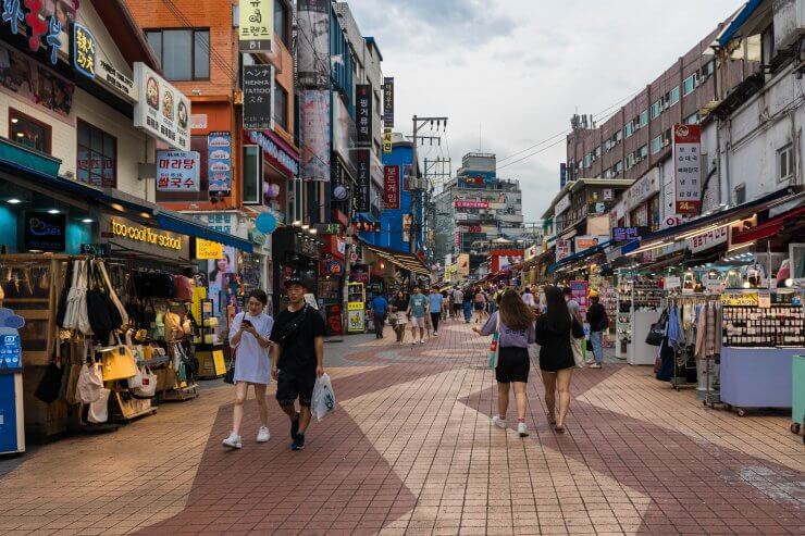 Hongdae neighborhood of Seoul is great for nightlife when you have 24 hours in Seoul. 